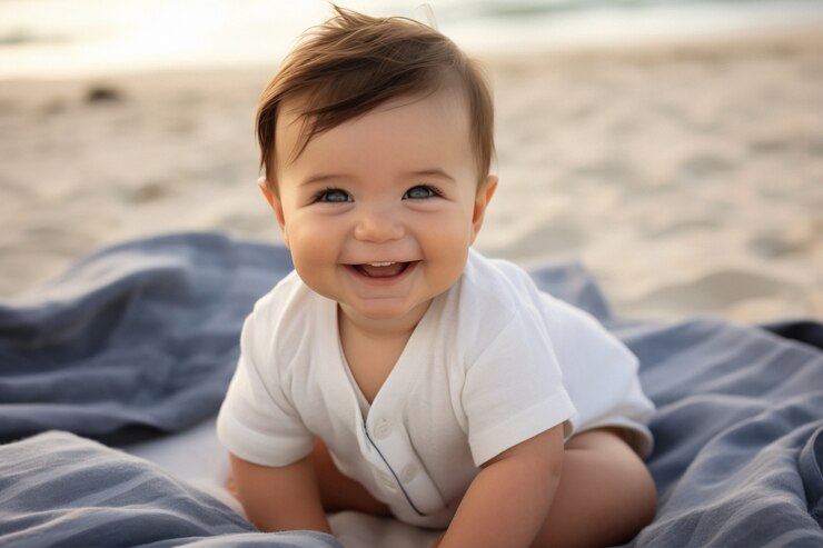 portrait-adorable-newborn-baby-beach_23-2150763266